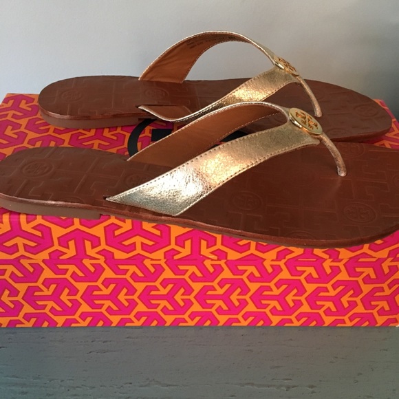 Tory Burch Thora Spark Gold Sandals - Picture 3 of 6
